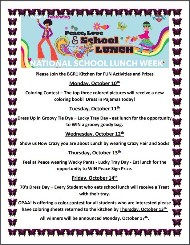 School Lunch Week flyer