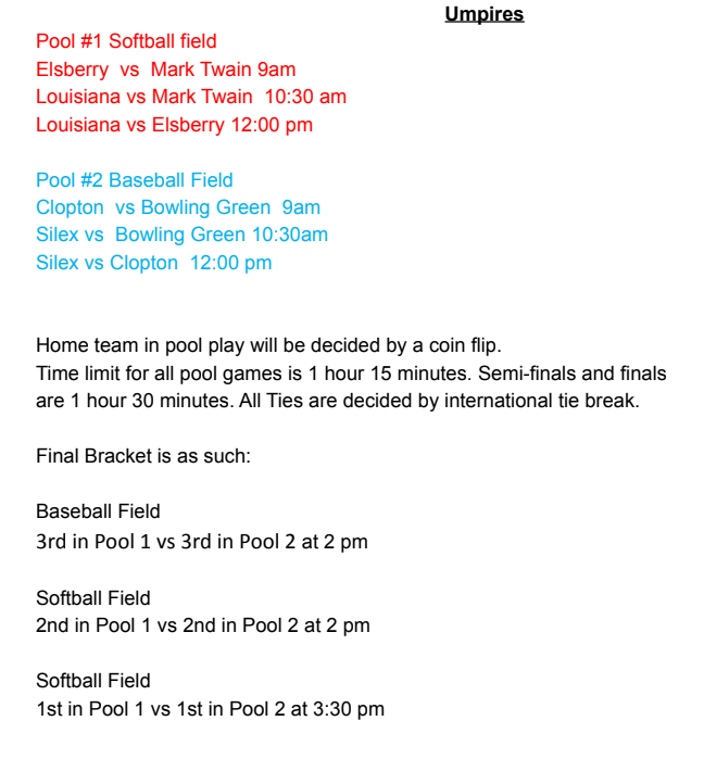 Els Softball Tourney Info 22-23