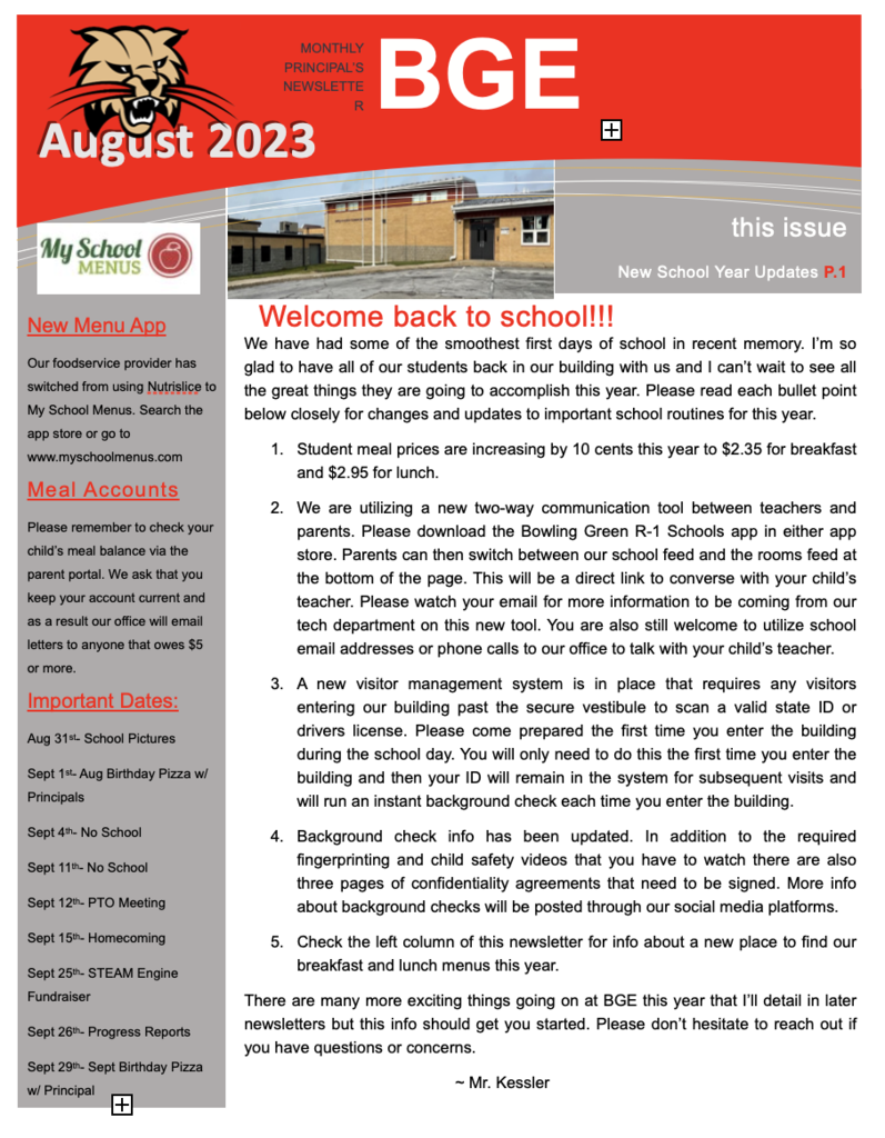 Monthly Newsletter August 2023